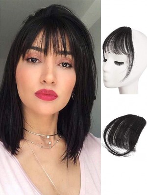 Clip franges cheveux humains 100% vrais cheveux franges clip de prise de cheveux français Strip Strip avec favoris clip salivation Strip femmes true Hair patch couleur naturelle lavable