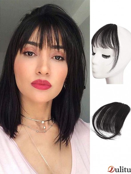 Clip franges cheveux humains 100% vrais cheveux franges clip de prise de cheveux français Strip Strip avec favoris clip salivation Strip femmes true Hair patch couleur naturelle lavable