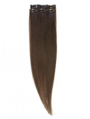 Pince à cheveux remy droite brune populaire dans les extensions de cheveux