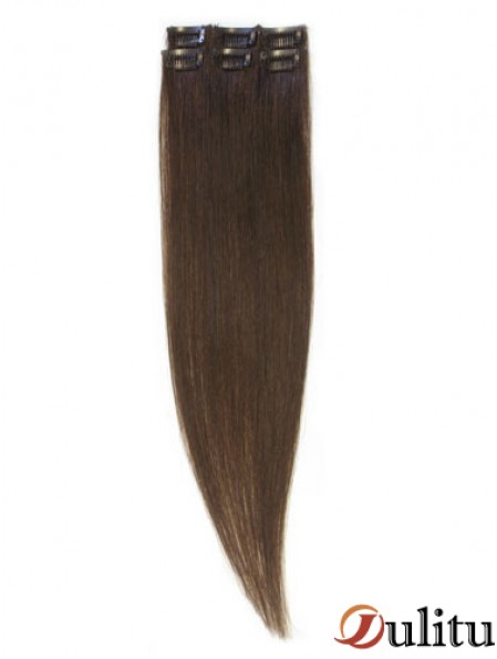 Pince à cheveux remy droite brune populaire dans les extensions de cheveux