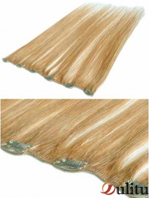 Pince à cheveux remy blonde droite appropriée dans les extensions de cheveux