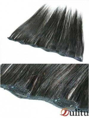 Pince à cheveux Remy droite noire fabuleuse dans les extensions de cheveux