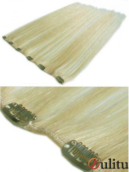 Pince à cheveux blonde remy droite conçue dans les extensions de cheveux