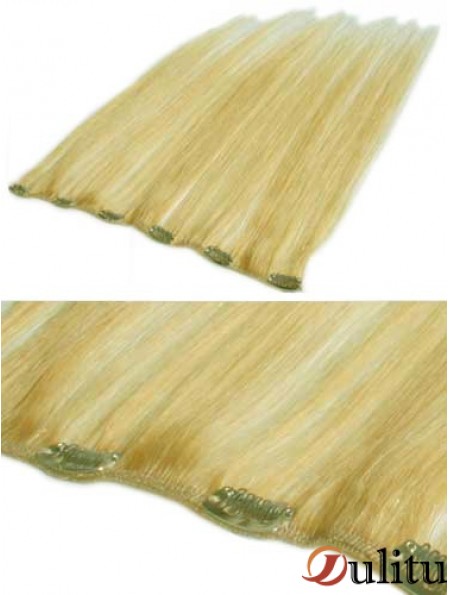 Pince à cheveux blonde remy droite abordable dans les extensions de cheveux