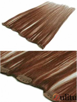 Superbe Auburn Straight Remy Hair Clip dans les extensions de cheveux