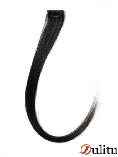 Pince à cheveux Remy droite noire exquise dans les extensions de cheveux