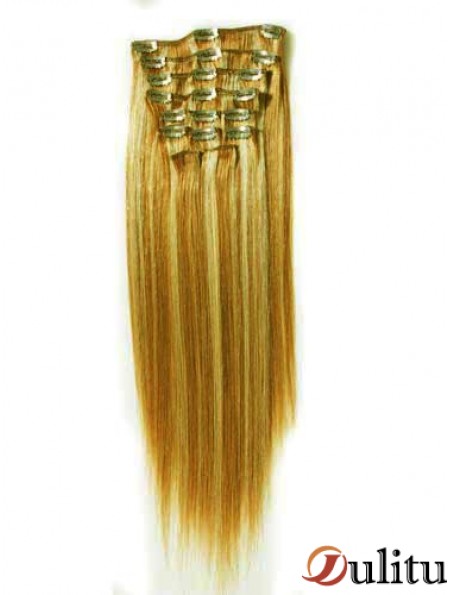 Pince à cheveux blonde remy droite durable dans les extensions de cheveux