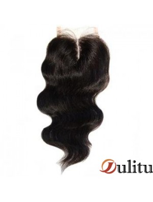 Fermetures longues en dentelle noire ondulée de haute qualité
