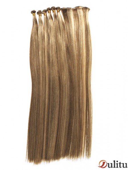 Extensions de trame à la mode blondes droites remy cheveux humains