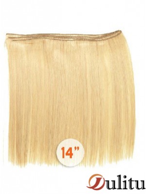 Extensions de trame de style blond de cheveux humains Remy droits