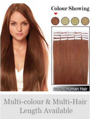 Ruban de cheveux humains Remy idéal droit Auburn dans les extensions de cheveux