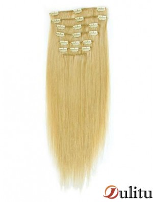 Pince à cheveux remy blonde droite appropriée dans les extensions de cheveux