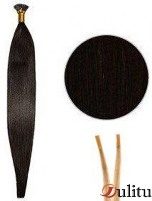 Rallonges de cheveux bâton droit noir / I Tip