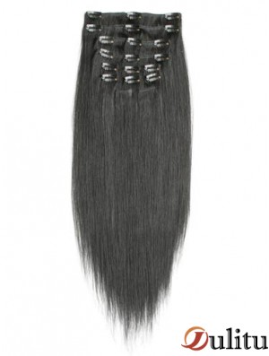 Pince à cheveux remy droite noire incroyable dans les extensions de cheveux