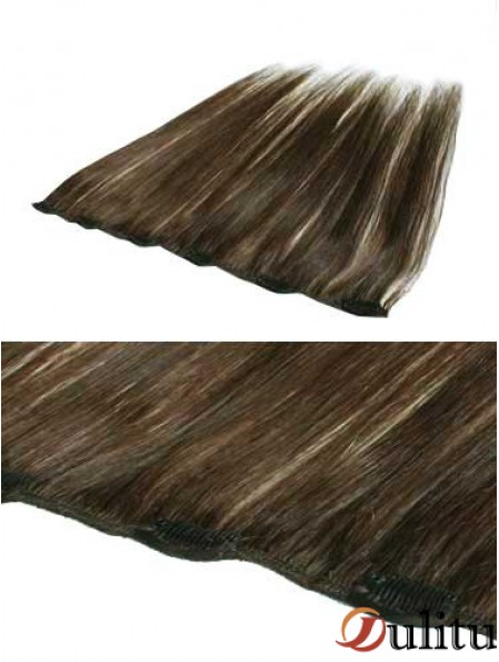 Pince à cheveux remy droite brune pratique dans les extensions de cheveux