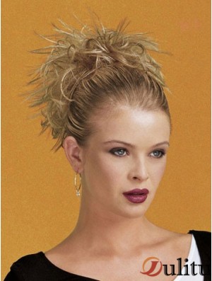 Clip sur les postiches Longueur courte Couleur blonde Style droit