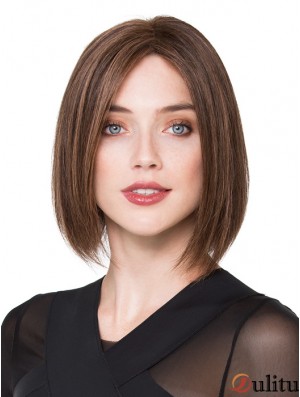 Bob Perruques de cheveux humains Couleur marron Longueur de menton Bobs Cut