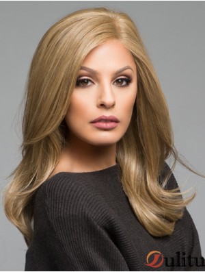 Layered Long Brown Straight 16  inchPerruques de cheveux humains populaires