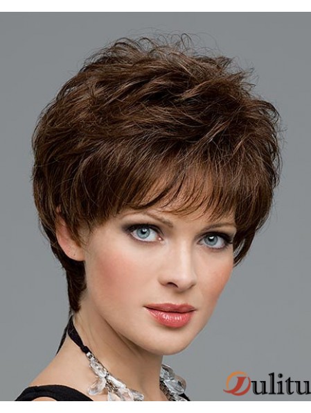 Cheveux bouclés 100% attachés à la main style bouclé coupe en couches