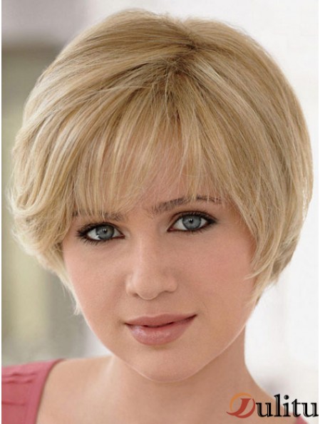 Naturelles perruque blonde cheveux humains