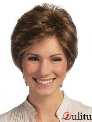 Perruques de cheveux humains de monofilament avant de dentelle courte longueur Boycuts de style droit