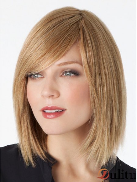 Lace Front épaule longueur droite blonde tendance Bob perruques
