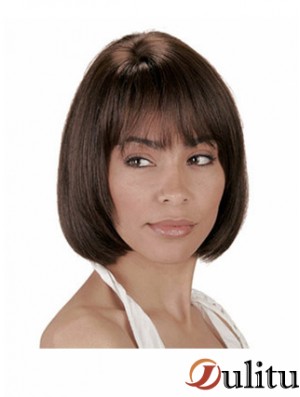 Bobs de cheveux humains Bobs coupe la longueur de menton de style droit