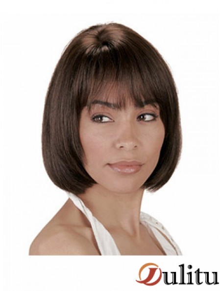 Bobs de cheveux humains Bobs coupe la longueur de menton de style droit