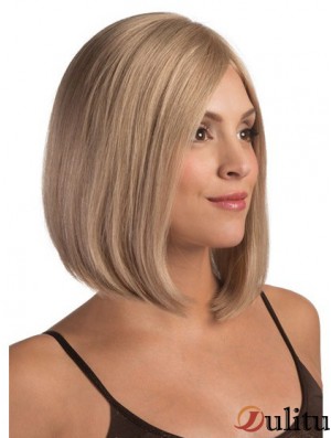 Lace Front Chin Longueur Droite Blonde À La Mode Bob Perruques