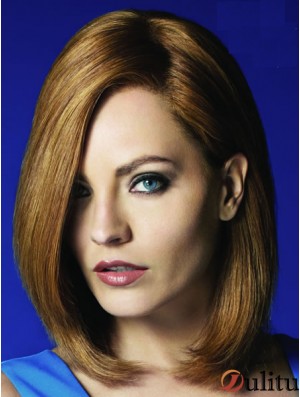 Bobs menton longueur blonde droite droite abordable petite perruques