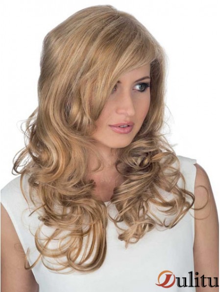 Vente en gros en ligne blonde bouclée longue célébrité avant de lacet perruques pour les femmes