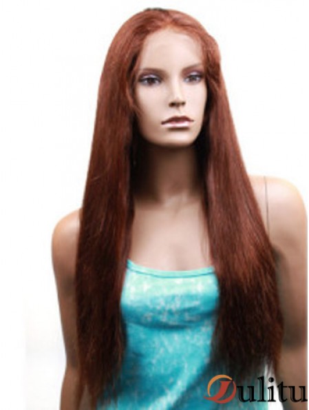 Cheveux humains raides de Yaki avec la longue longueur de style de Yaki de monofilament