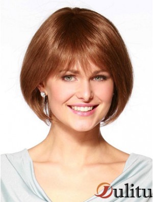 Perruques Bob en ligne monofilament droite Auburn en ligne