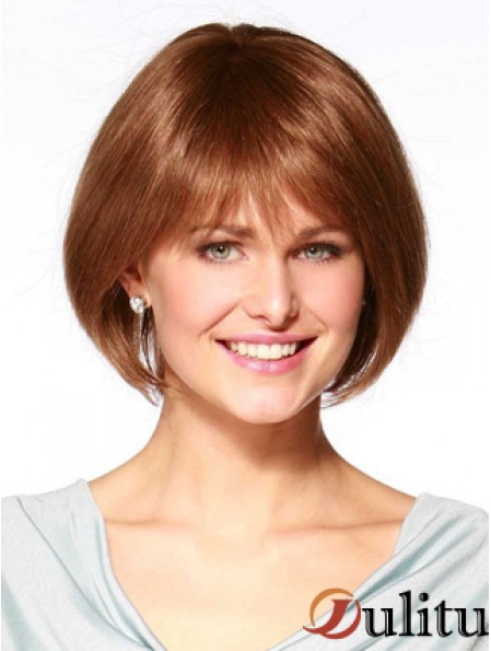Perruques Bob en ligne monofilament droite Auburn en ligne