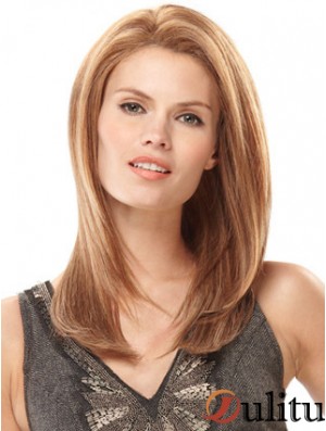 Perruques avant en dentelle monofilament UK longue couleur blonde