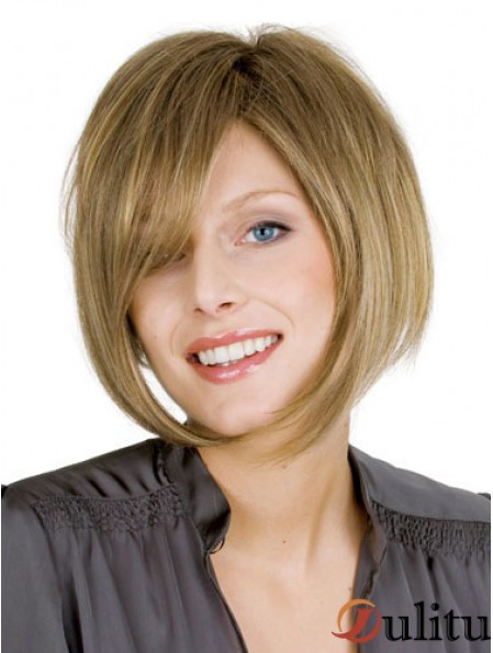 100% de bobs droits noués à la main Longueur de menton 10 pouces Nouvelles perruques de cheveux humains