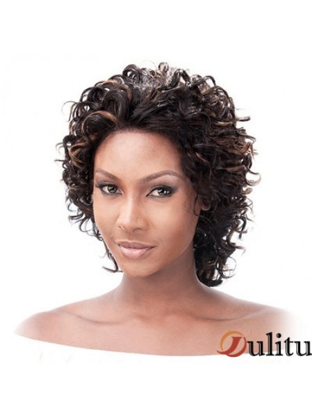 Perruques de cheveux humains sans dentelle devant la couleur Auburn Couleur menton Longueur