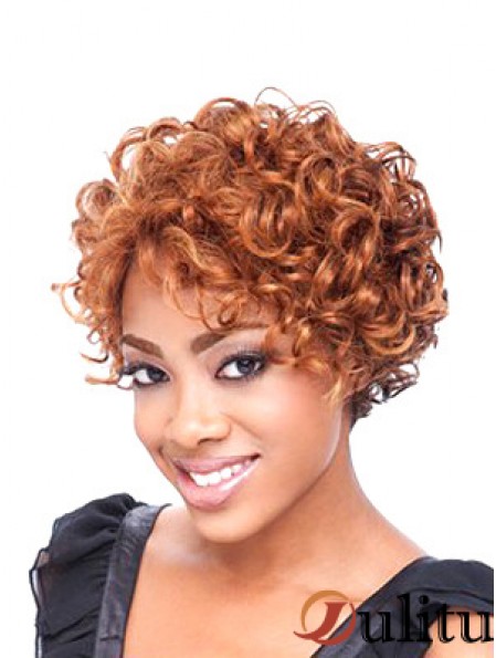 Perruque africaine courte bouclée Style bouclé Longueur d'épaule Boycuts Full Lace