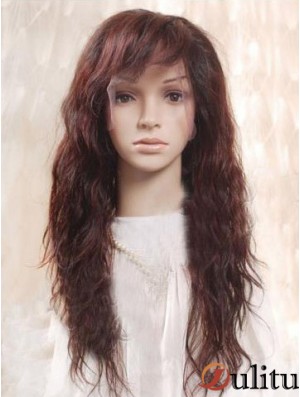 Auburn 100% perruques Layered Onyed Remy Human Long Mono