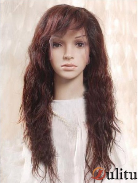 Auburn 100% perruques Layered Onyed Remy Human Long Mono