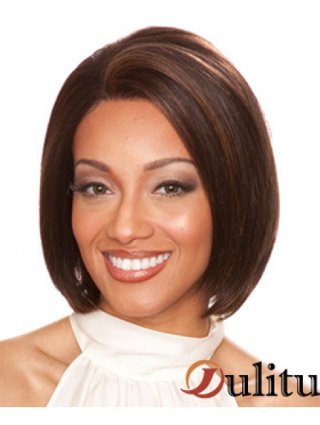Cheveux humains Fronts en dentelle Longueur au menton Style droit Bobs Cut