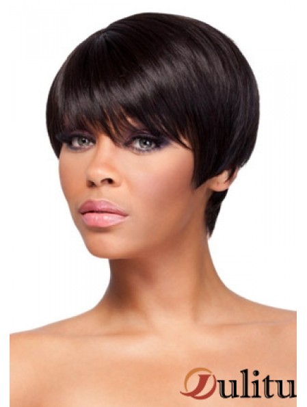 Boycuts coupés Auburn droites magnifiques perruques afro-américaines