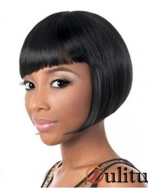Perruques afro-américaines courtes noires Yaki Bobs