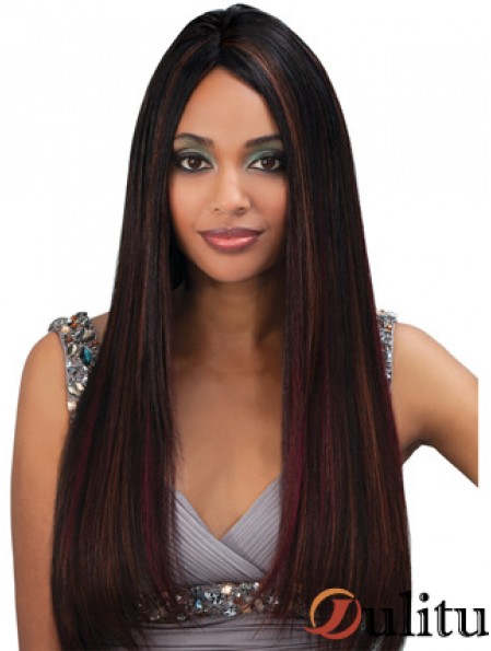 Perruques avant en dentelle Auburn de 24 pouces pour femmes noires