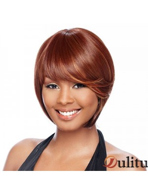 Court Auburn Straight Bobs Meilleures perruques afro-américaines