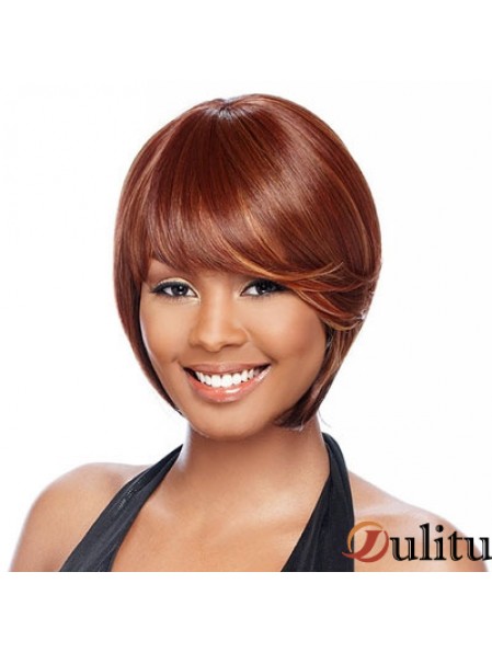 Court Auburn Straight Bobs Meilleures perruques afro-américaines