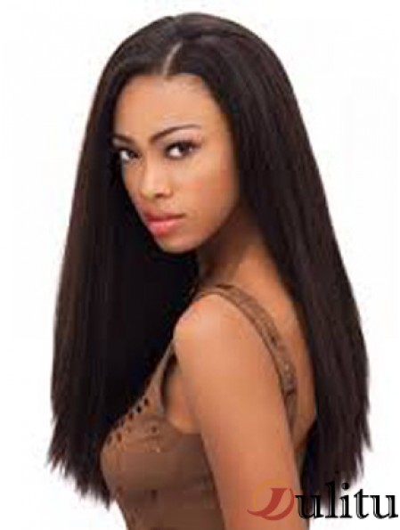 22 pouces perruques avant de lacet noir pour les femmes noires