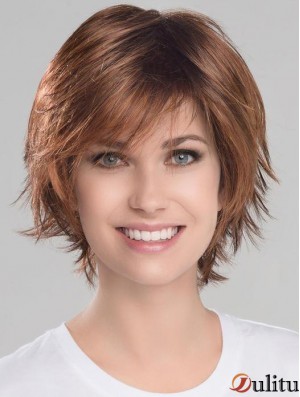 Auburn Beautiful Wavy Short Synthetic Bob Perruques