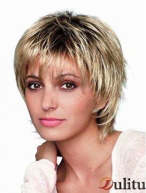 Perruques de Bob droites blondes courtes de 8 pouces