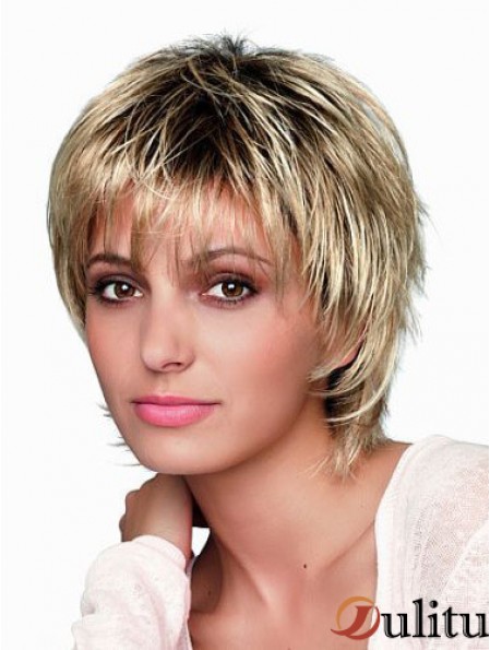 Perruques de Bob droites blondes courtes de 8 pouces
